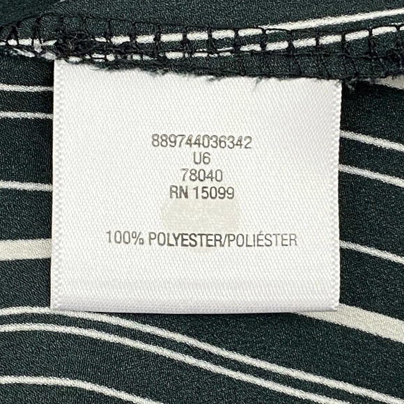 SIMPLY Style Black White Striped High Low Blouse S - Picture 10 of 10